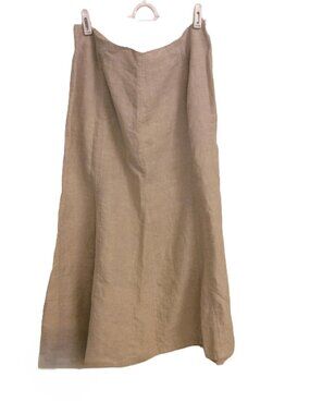 Kim Rogers 100% Linen Skirt Size 14 Oatmeal – Long, Flowy, Great Condition